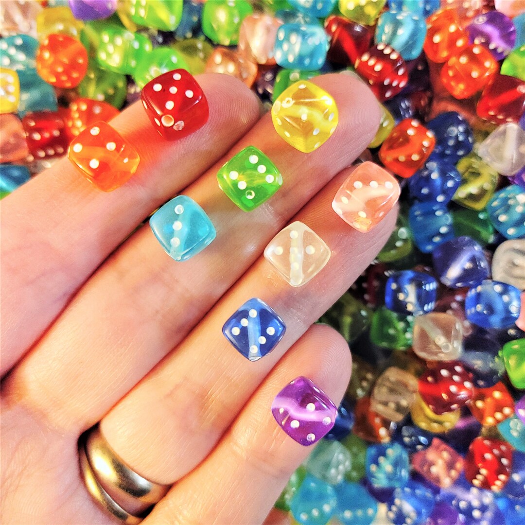 50pcs Dice Beads Colorful Dice 8mm Beads Game Beads Etsy