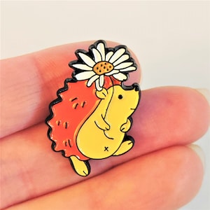 1 Brooch, Hedgehog Brooch, Hedgehog Pin, Animal Pin, Animal Brooch, Hedgehog Lovers, Hedgehog Gifts, Enamel Pin, Enamel Hedgehog, #284