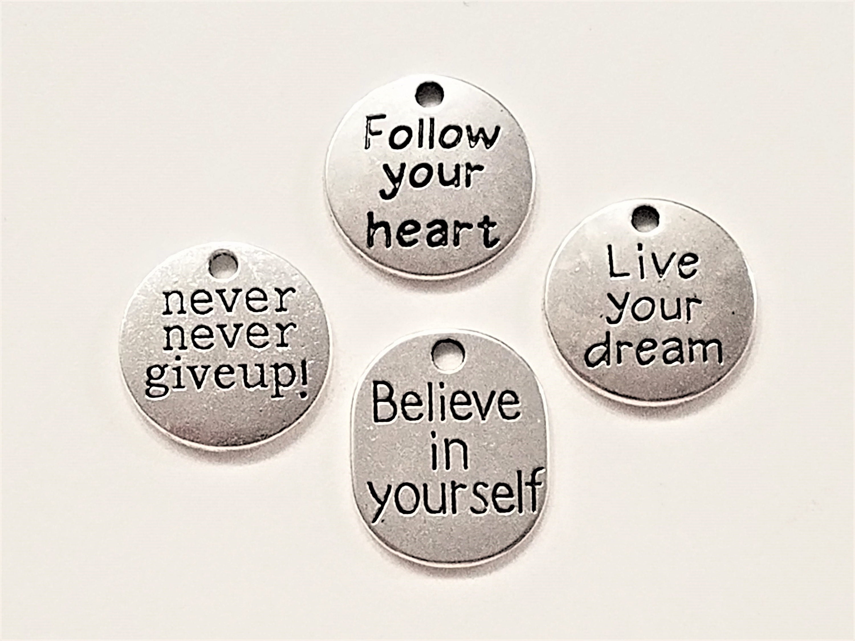 Set of 20 Inspirational Charms OR Imperfect Charms Silver Etsy