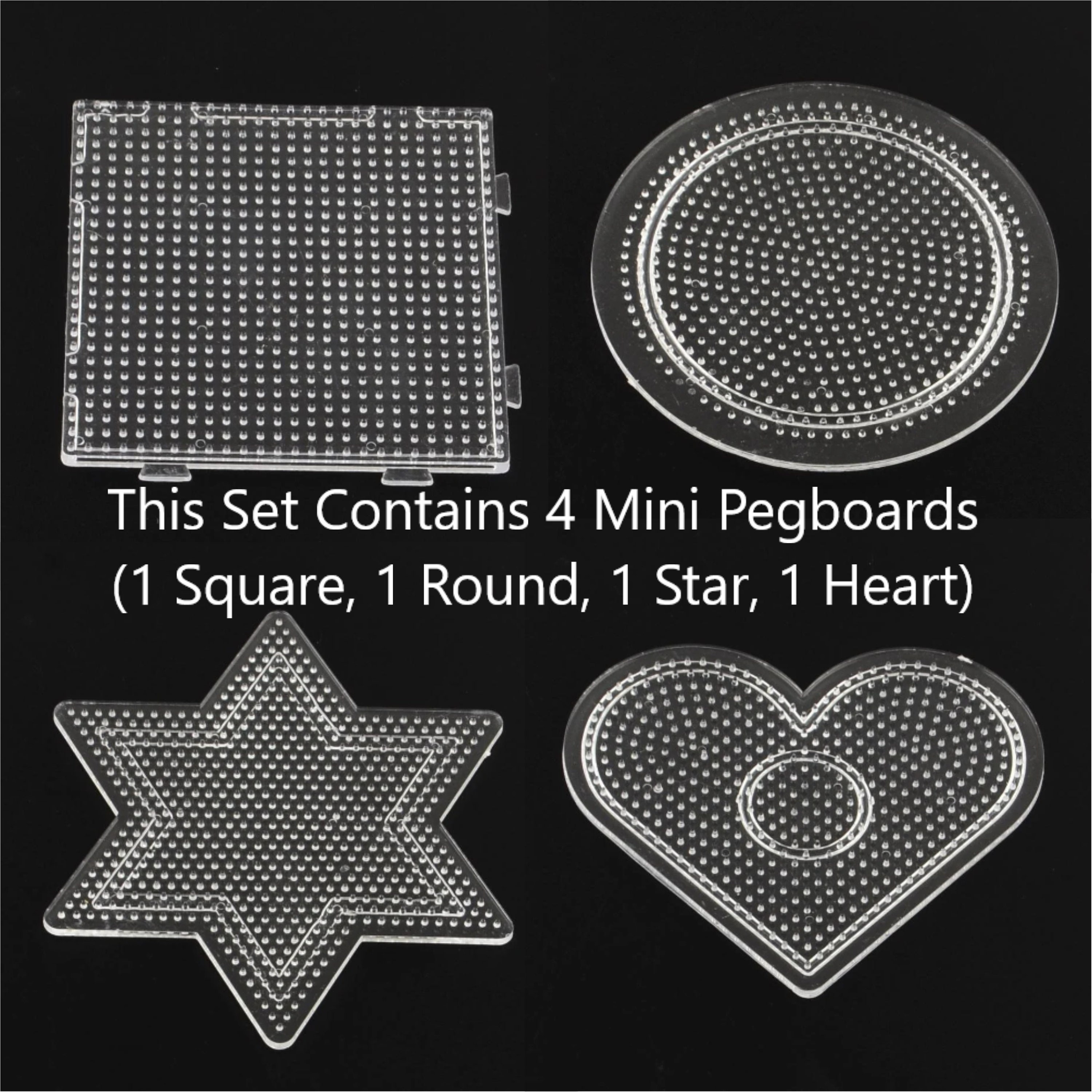 Perler Bead Pegboards, Large Square Pegboards, Square Interlocking, Star,  Round Circle, Melting Perler Beads, Hexagon Pegboard, Perler Items -   Israel