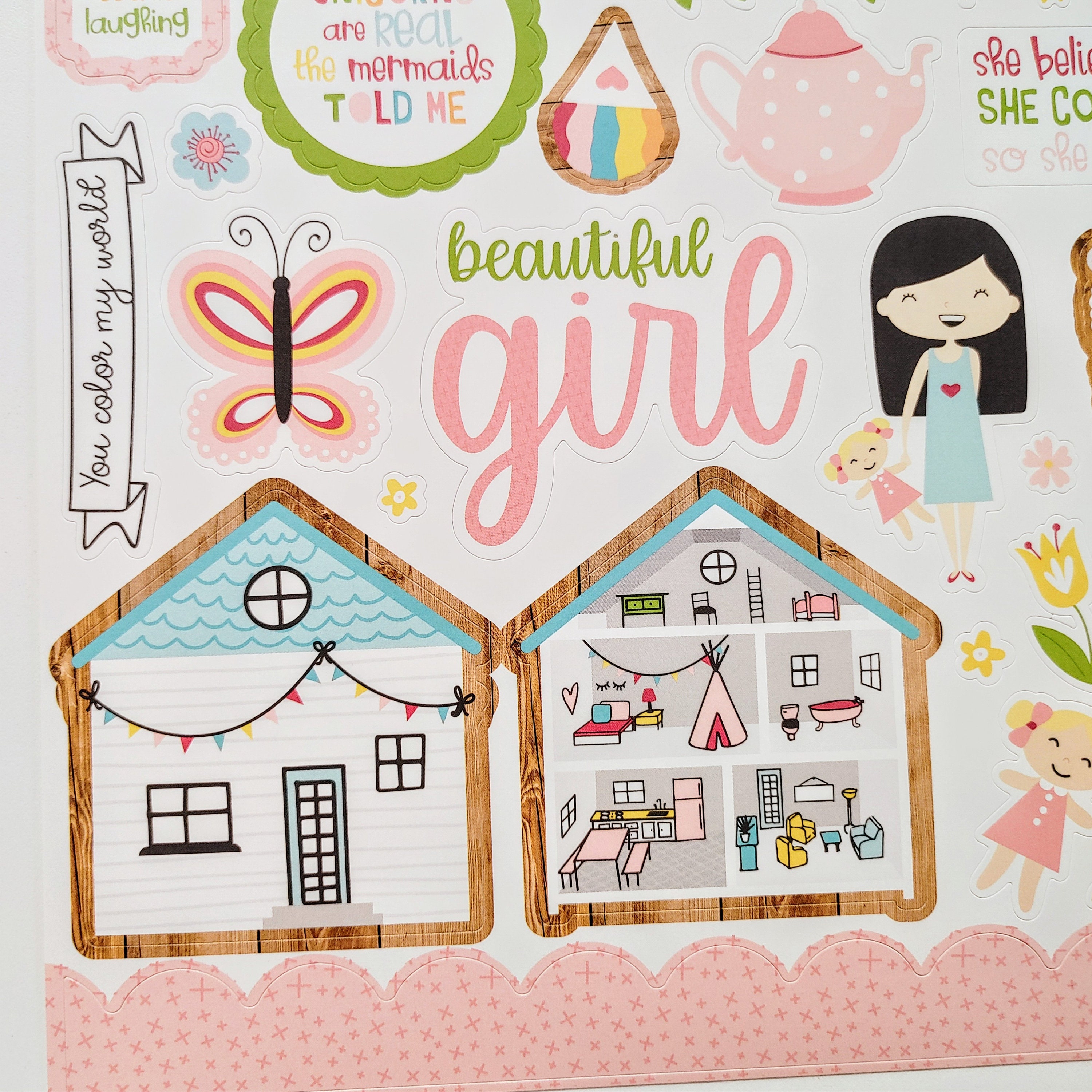 Baby Girl Scrapbook Stickers