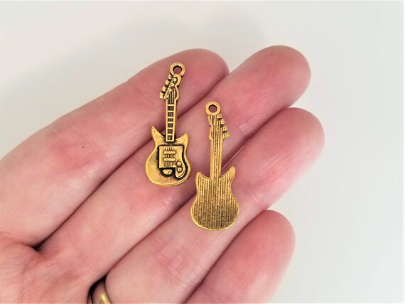 Porte-clés guitare électrique full dorée ou full black