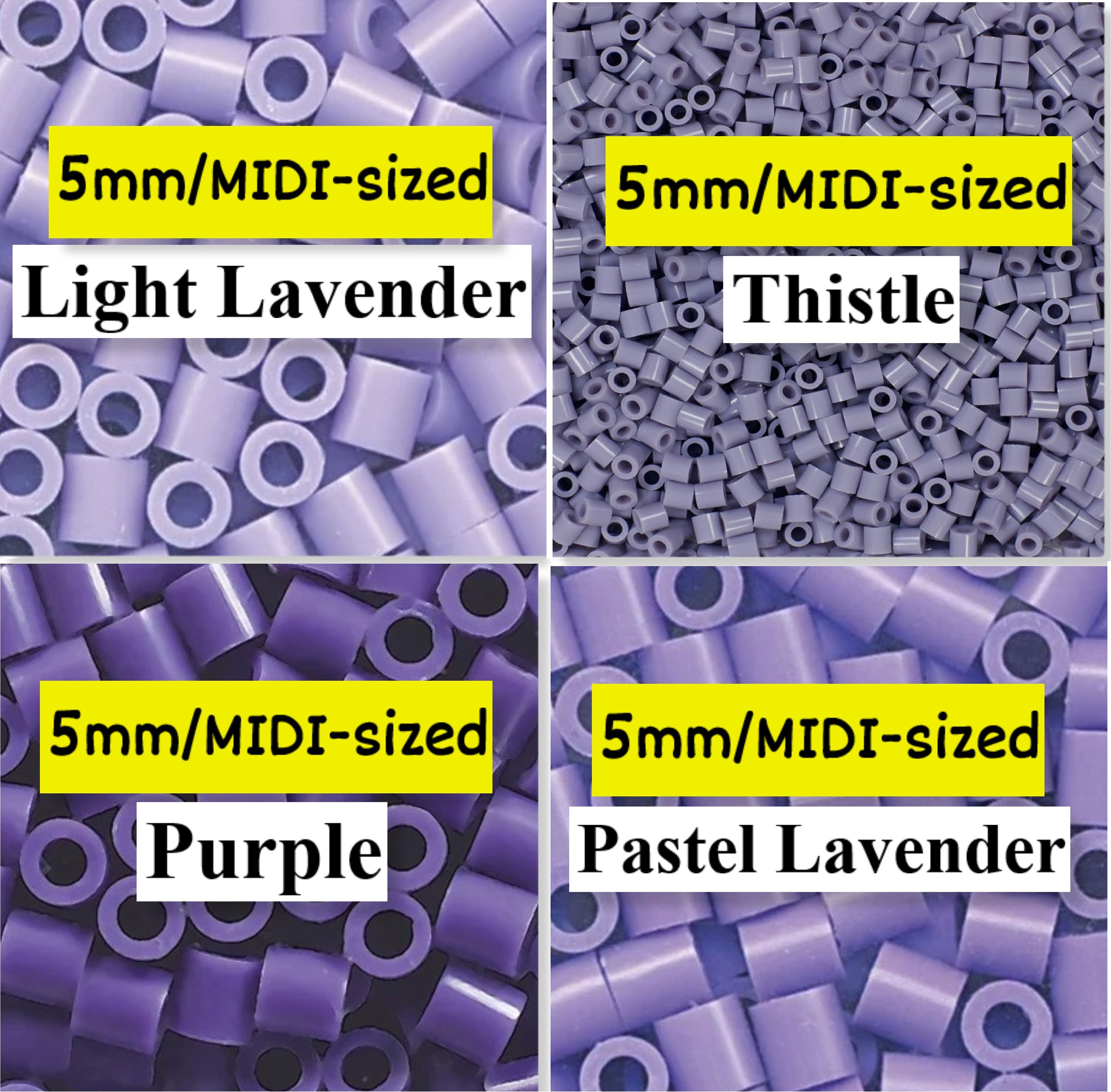 Perler Confezione Da 6x1000 Perline Lavanda Pastello - Perline Da Stiro Per Creazioni Fai Da Te, Età 5+ - 3