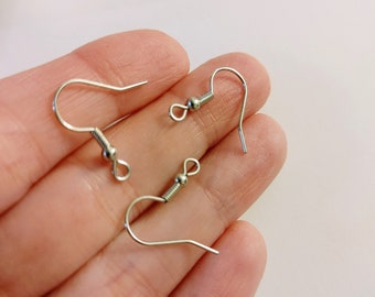 Silver Earring Hooks, Silver Earrings, DIY Earrings, Dangle Earring, Hooks, Findings, Iron Accessorie, Jewelry Making, Craft Supplies, #6K