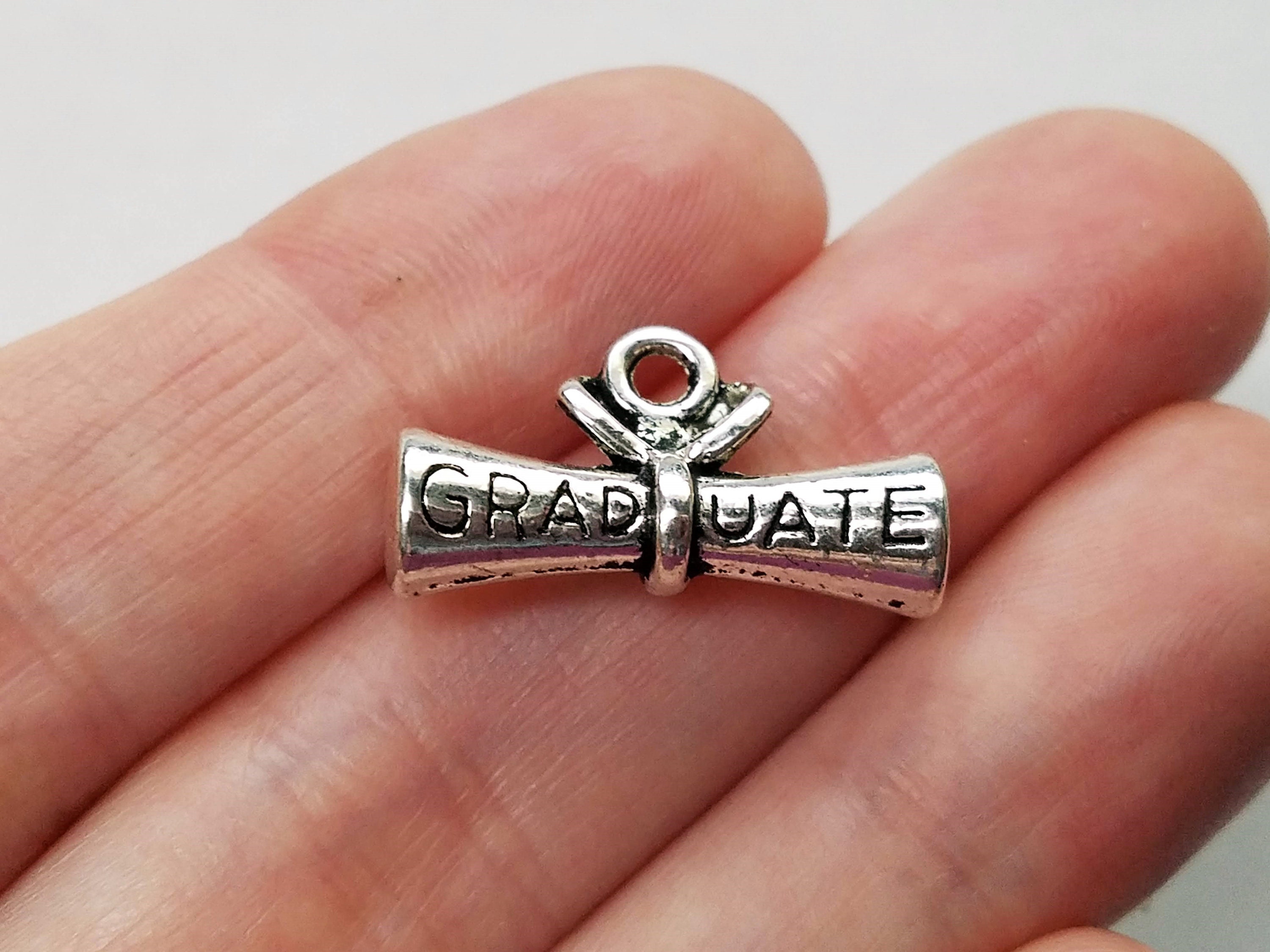 Set of 25 Diploma Charms Graduation Charms Graduate Charm Etsy
