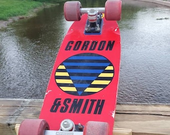 Unique Vintage 1970's Gordon & Smith Skateboard. Produced by Gordon and Smith Surfboards and Skateboards.