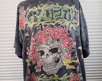 1994 Grateful Dead XL Band T-Shirt. Classic Tie Dye. Rare Clay Hills Dry Goods Tag, Made in USA. Wear Your Roses For Valentines Day..