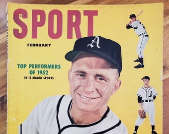 February 1953 Sport Magazine Featuring Articles 'Why They Boo Jackie Robinson' and 'Top Performers of 1952 In 12 Major Sports'.