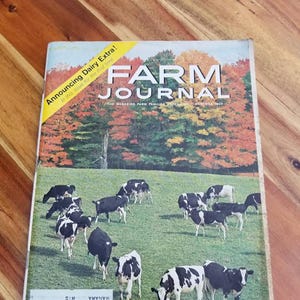 1964, Oktober, &#39;Farm Journal&#39; Vintage Magazin. Das Magazin für Familien auf dem Bauernhof. &#39;Ankündigung Molkerei Extra&#39;.