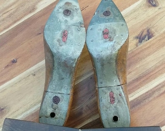 Estate Sale Find -- McNichol & Taylor 1930's Shoe Molds On Felt-Bottom Stands. Work As Bookends and Make For A Great Visual Focal Point.