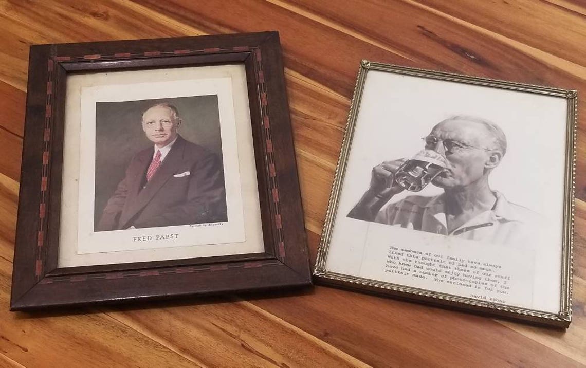 Impossible to Find Antique Fred Pabst Jr. Portraits. Appears Etsy