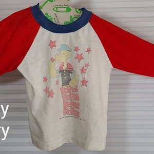 Popeye Vintage King Features Syndicate 1978 JCPenney ToddleTime 4T Long Sleeve Single Stitch T Shirt.