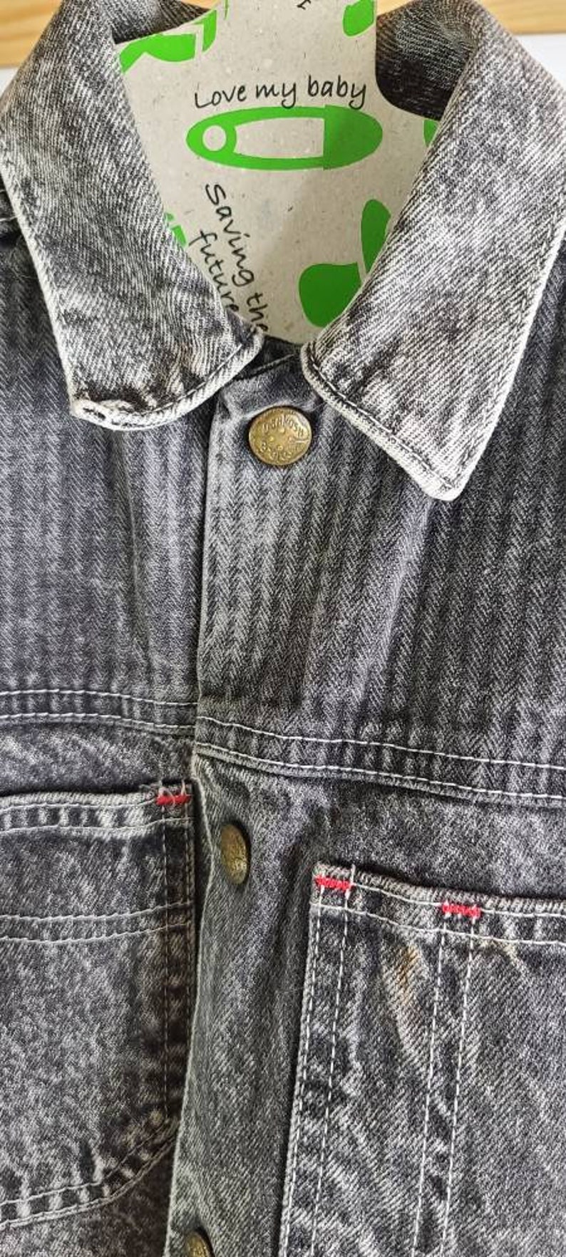 Kids Vintage Oshkosh B'gosh Denim Jacket. Vintage Kid's High Fashion. Made in USA. image 5