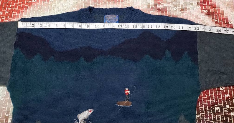 MEDIUM RARE 1960/'s Vintage Pendleton Fishing Sweater Epic Piece of American History.