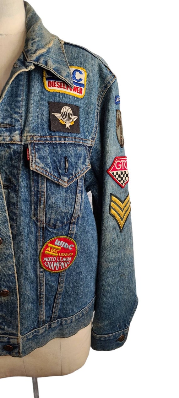 Levis Vintage Big E Jacket W/ Harley Davidson Pat… - image 6