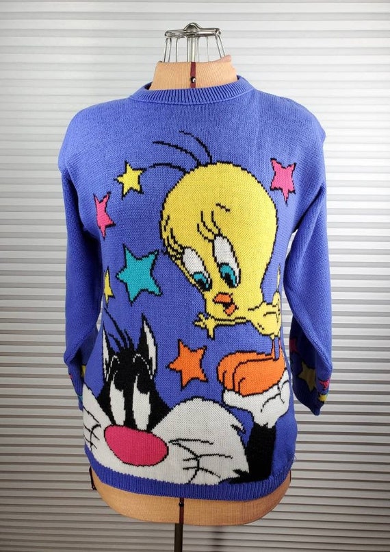 1993 Tweety & Sylvester SMALL Sweater. Looney Tun… - image 1