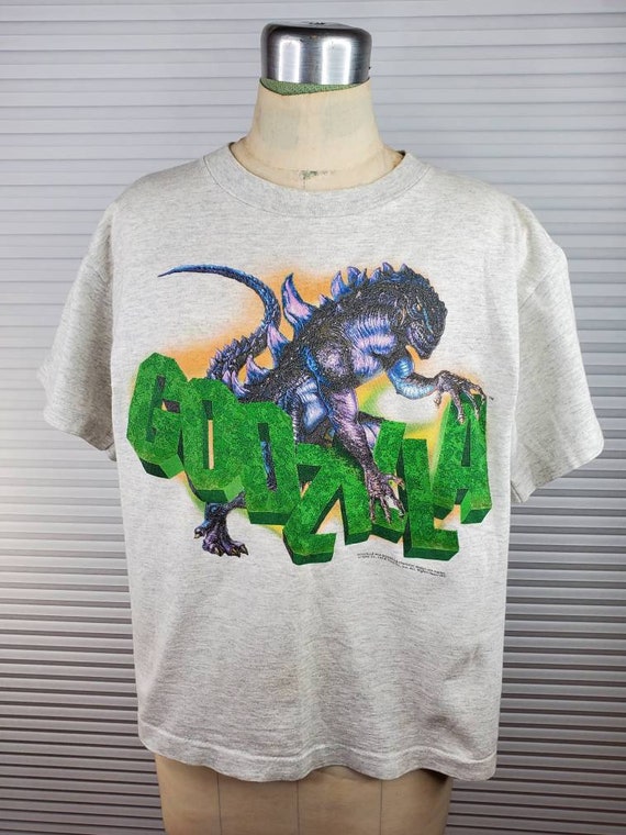 1998 Godzilla Youth Large. Single Stitch. Rare Co… - image 1