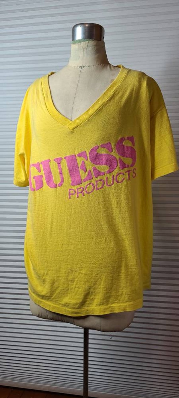 Guess Products Large T-Shirt 1980's Fashion Statem