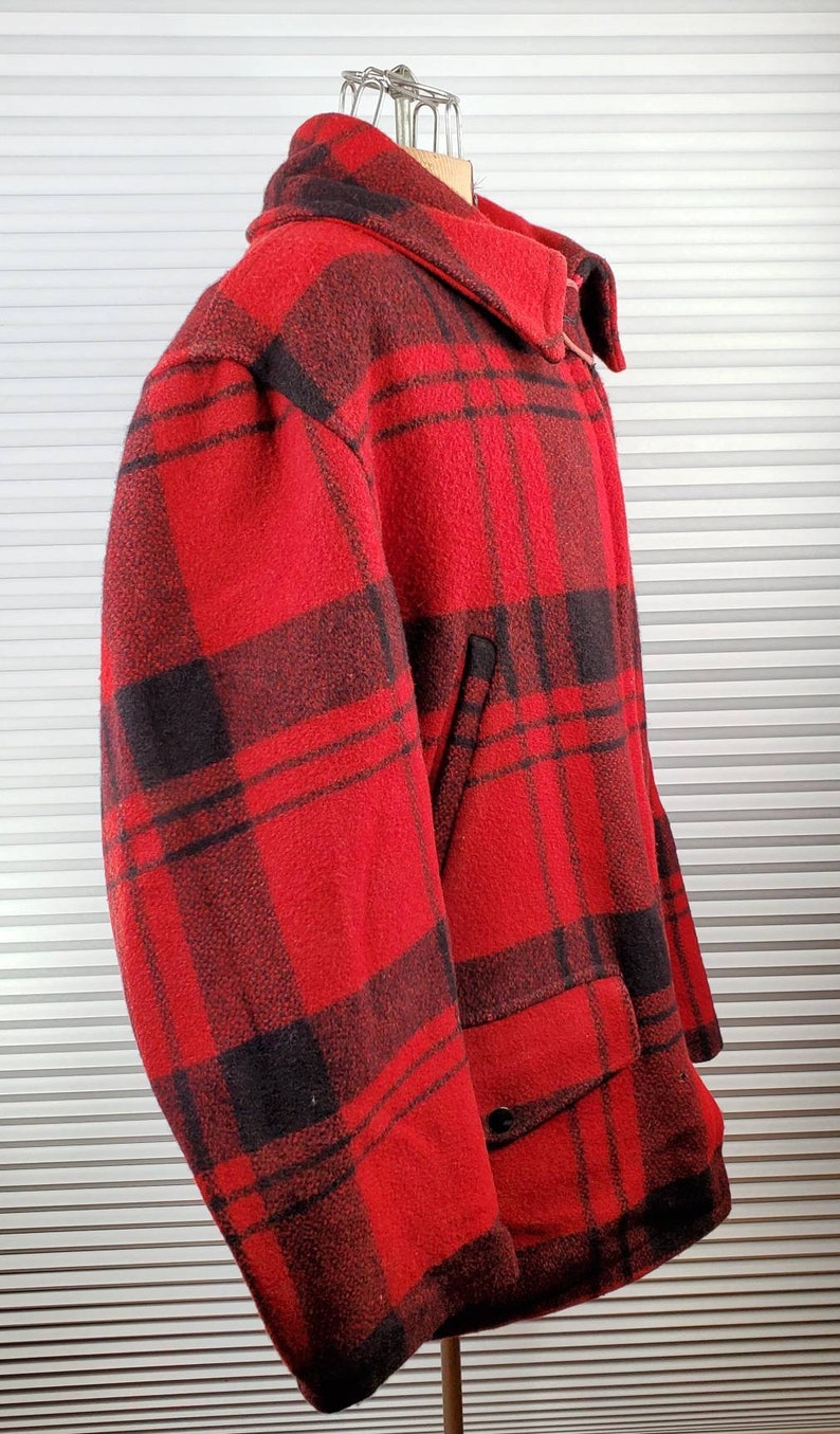 1960's Wool Plaid Hunting Jacket. LARGE Styled for Outdoor Etsy