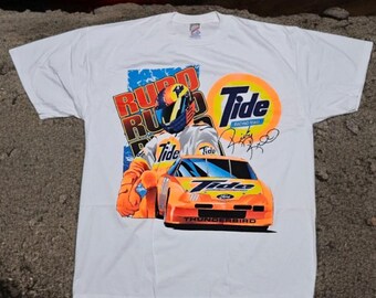 VINTAGE USA製 “Tide Racing Team” 企業ロゴ プリントTシャツ ホワイト サイズXL 美品 中古 4b000891 Vintage Tide Racing Team XL White T Shirt - Etsy