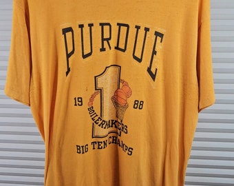 Purdue Boilermaker 1988 dünnes Vintage Herren großes T-Shirt