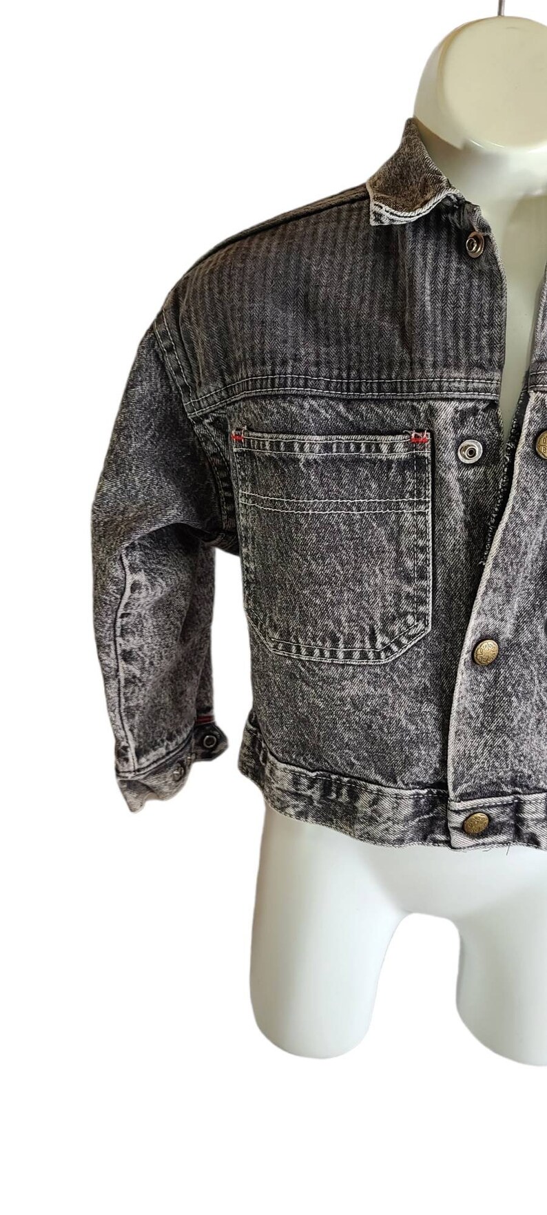 Kids Vintage Oshkosh B'gosh Denim Jacket. Vintage Kid's High Fashion. Made in USA. image 3