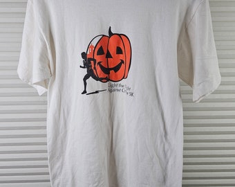 Vintage Men's Medium Light the Night Against Crime 5k Running Single Stitch Jack-O-Lantern T Shirt