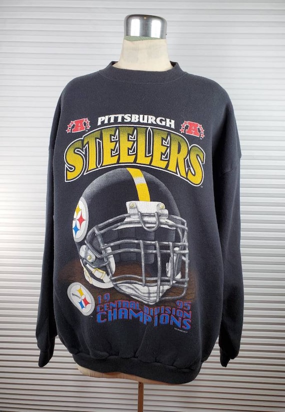 NIKE NFL PITTSBURGH STEELERS MENS HOODIE TOP BLACK GRAY SIZE ADULT SMALL  RARE