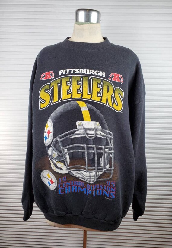 NIKE NFL PITTSBURGH STEELERS MENS HOODIE TOP BLACK GRAY SIZE ADULT SMALL  RARE