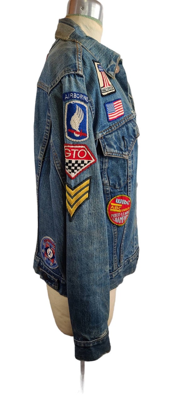 Levis Vintage Big E Jacket W/ Harley Davidson Pat… - image 8