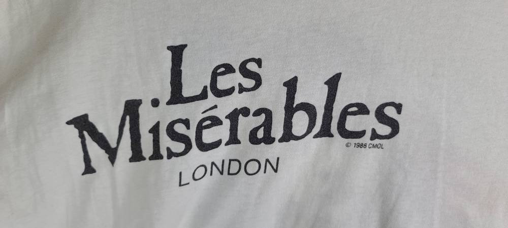 Les Miserables True Vintage 1986 Large Single Stitch Graphic True