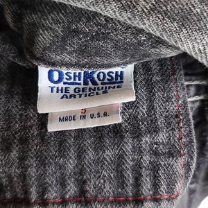 Kids Vintage Oshkosh B'gosh Denim Jacket. Vintage Kid's High Fashion. Made in USA. image 7