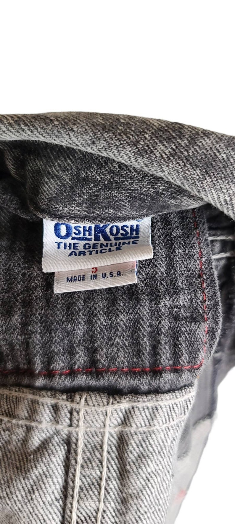 Kids Vintage Oshkosh B'gosh Denim Jacket. Vintage Kid's High Fashion. Made in USA. image 7