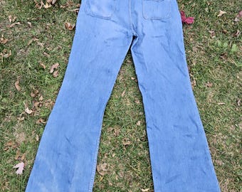 Wrangler 1970s Flare Bell Bottom Jeans Size Long 1/115