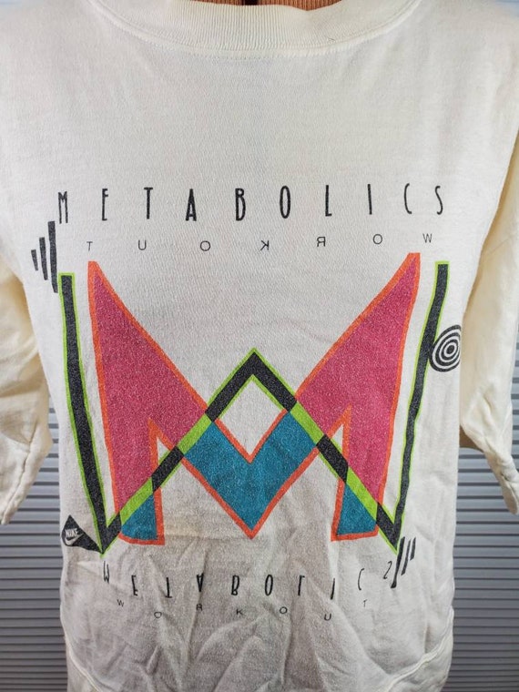 1980's Nike Metabolics Workouts 3/4" Sleeve.