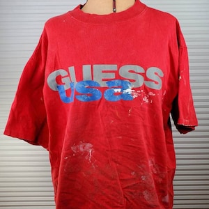 1990&#39;s Guess Shirt. Artistic Masterpiece of USA History.