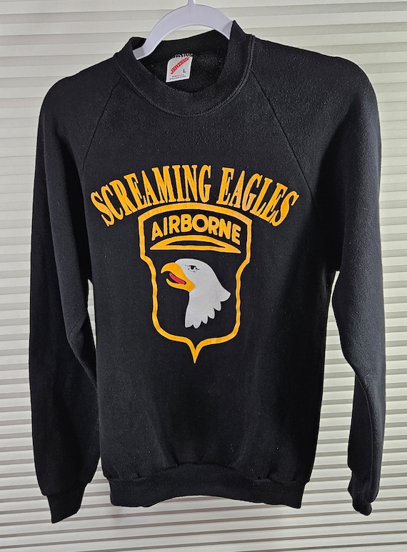 Army 1980's Men's Large Screaming Eagles Airborne 