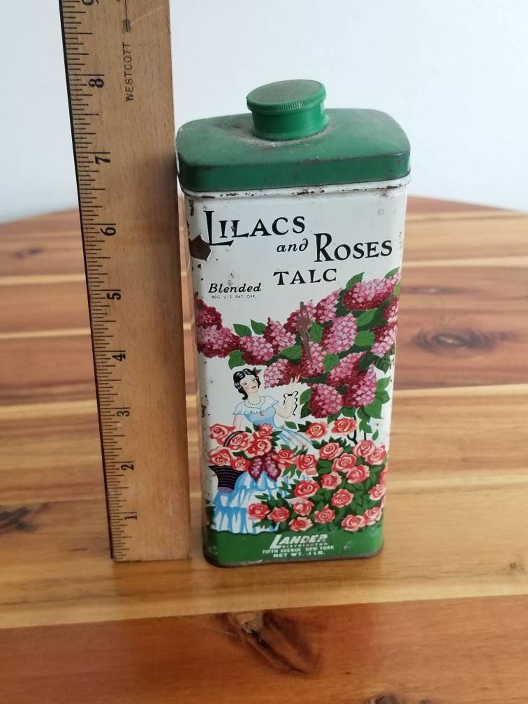 1930's/40's Lander Company Blended Rose and Lilac Talc