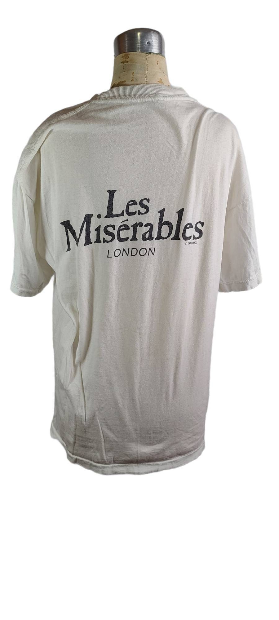 トップス 80s Vintage Les Miserable London VINTAGE 80s 1986 LES MISERABLES LEICESTER SQUARE LONDON T