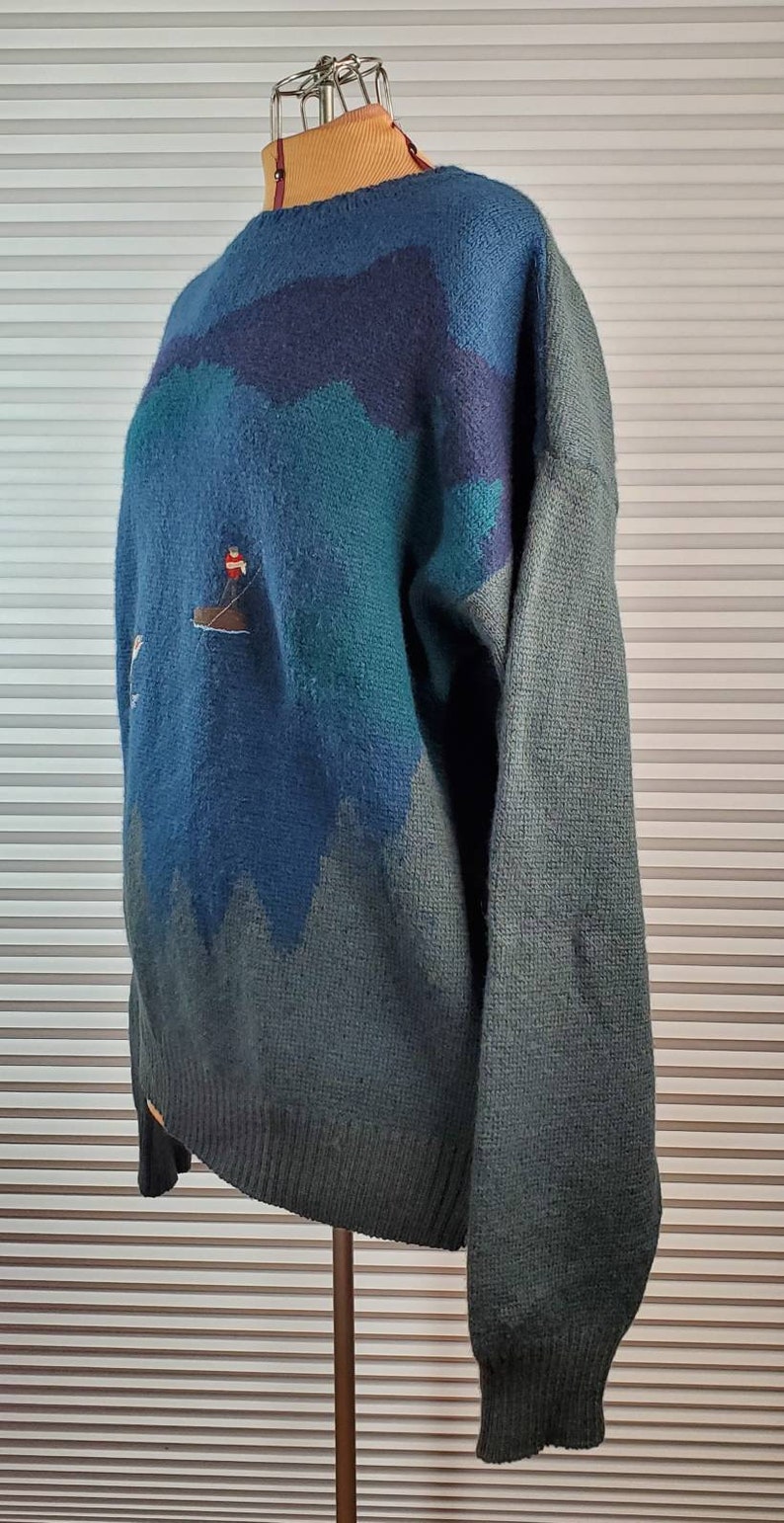 MEDIUM RARE 1960/'s Vintage Pendleton Fishing Sweater Epic Piece of American History.