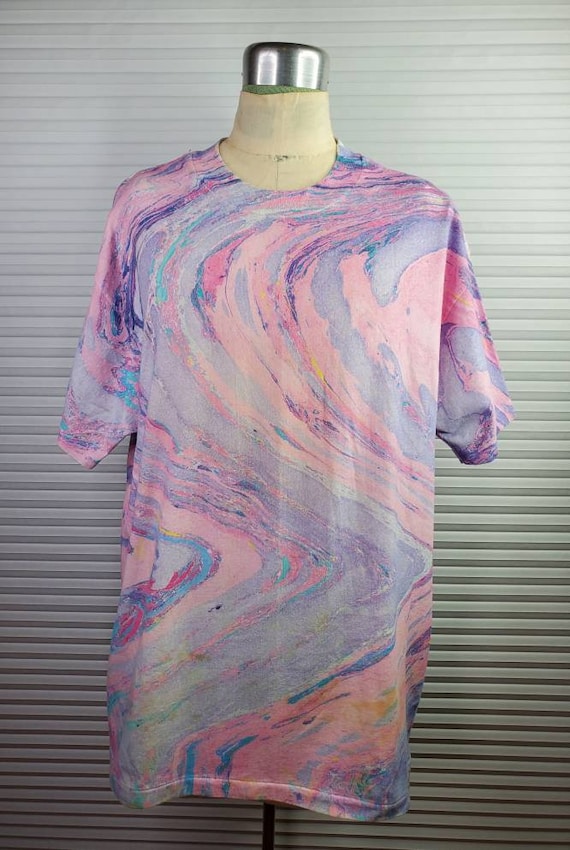 1990's Unique Patterned Tie Dye LARGE Shirt.