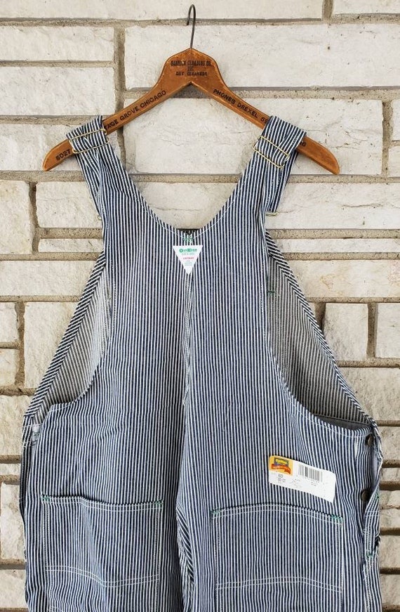 oshkosh striped overalls mens