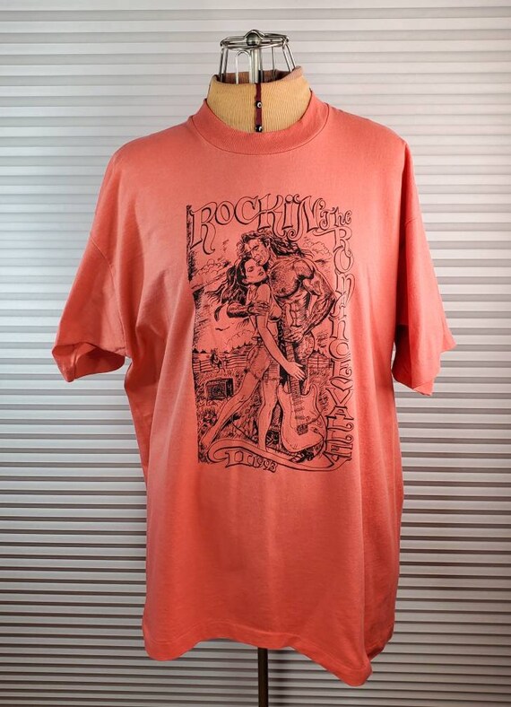 1993 Rockin' The Romance Valley XL Band T-Shirt. … - image 2