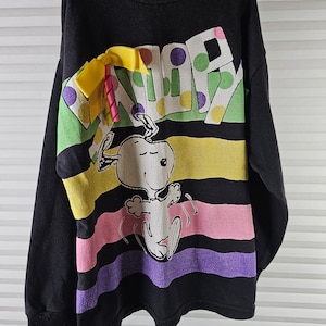 Snoopy Vintage Kid&#39;s Size 6 1990&#39;s Touched by Time Crewneck