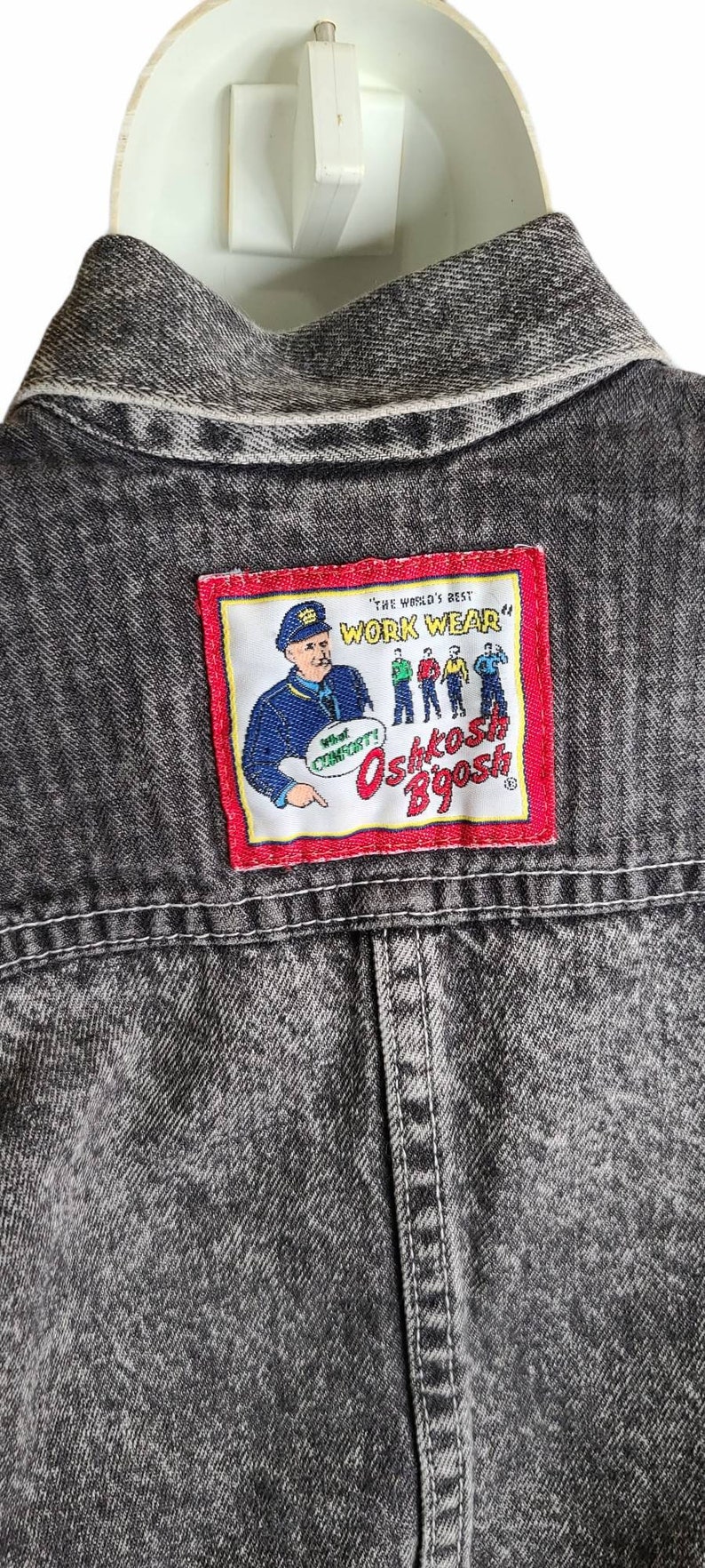 Kids Vintage Oshkosh B'gosh Denim Jacket. Vintage Kid's High Fashion. Made in USA. image 8