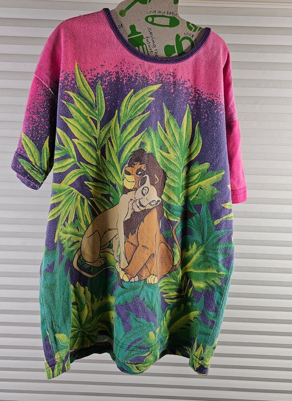 Lion King 1990's Kids 4/5 Colorful All Over Print 