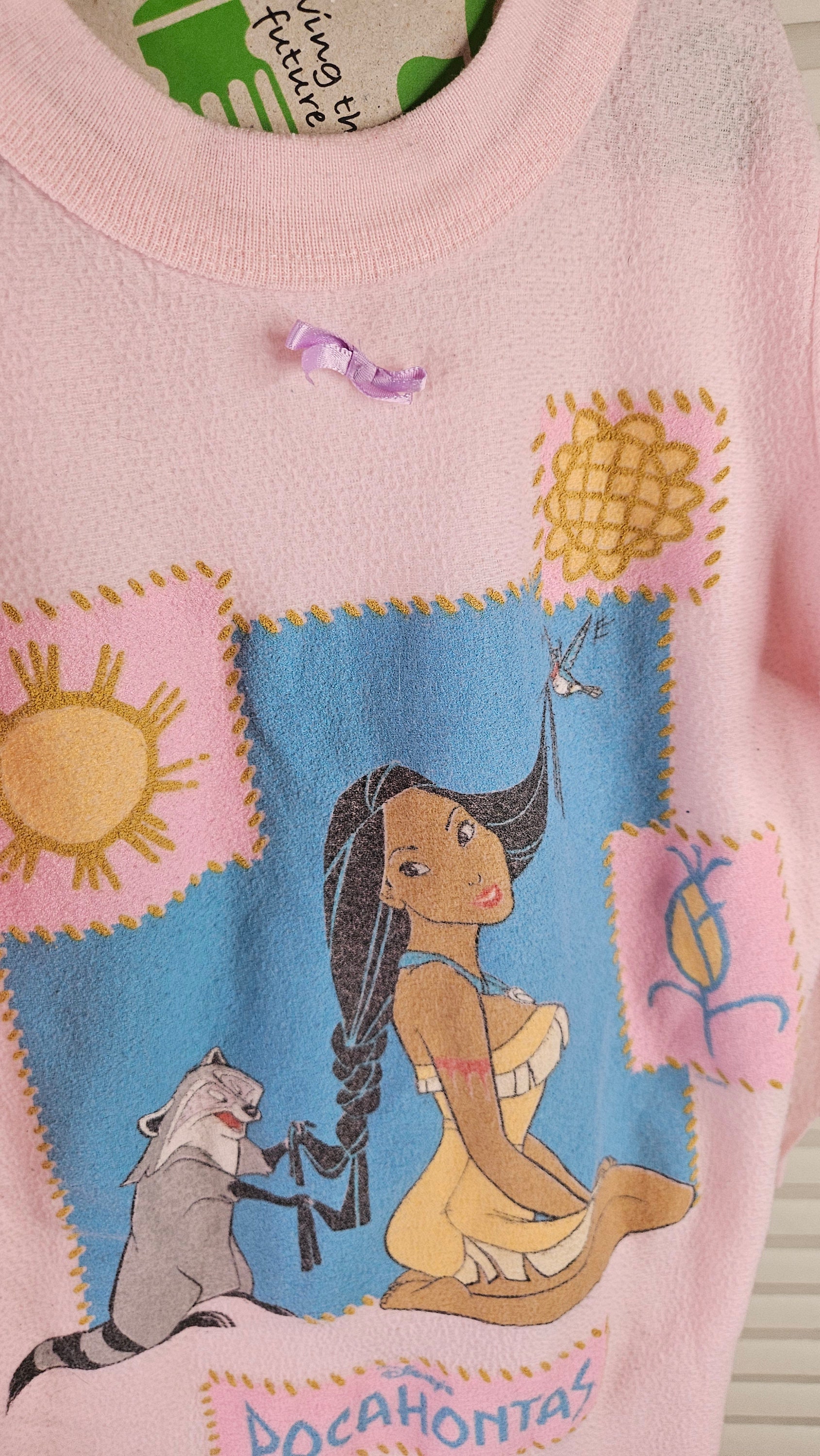 Pocahontas 1990 s Size 5 6 Frilly Night Gown. Tiny Bow on Front Etsy UK