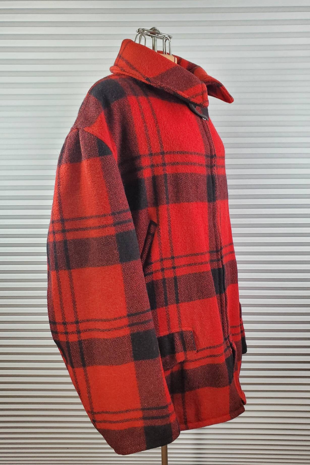 1960 年代のウール チェック柄ハンティング ジャケット。L サイズ