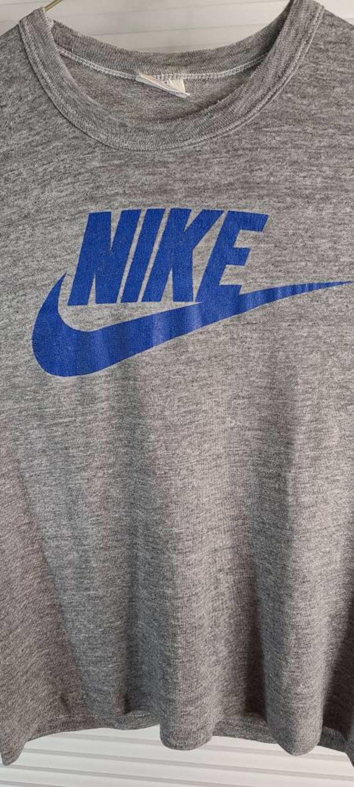 Nike 1981-1983 Medium Blue Swoosh Made in USA T Shirt. Nearly | Etsy