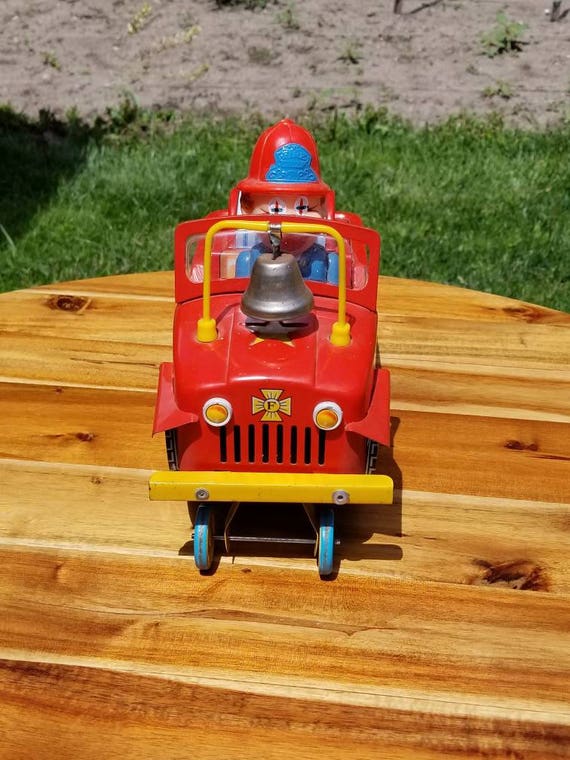 WORKING Antique BIGRING CIRCUS Tin Car With Bell and 360 Degree